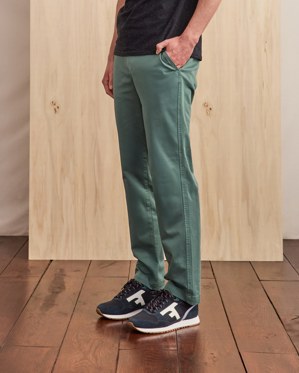 Light Grey-Green Cotton Chinos