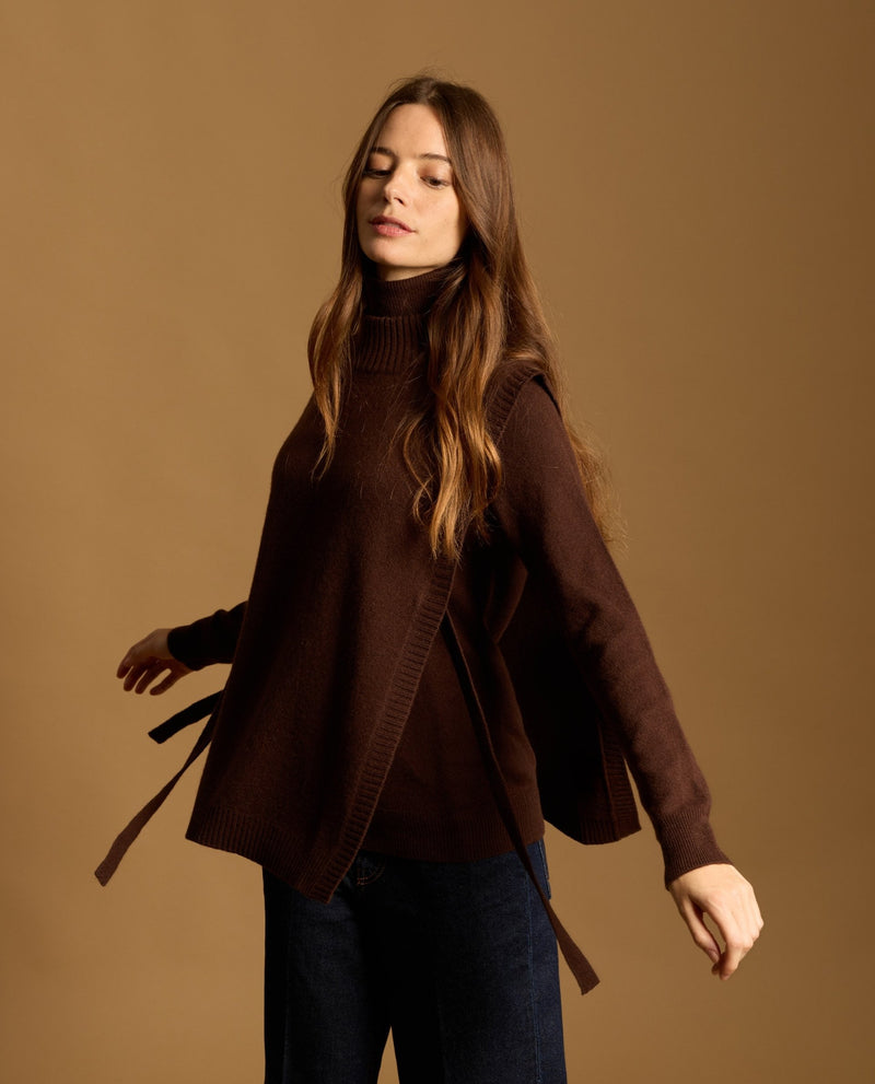 Pull Charlie 100% Cachemire - Chocolat - Femme