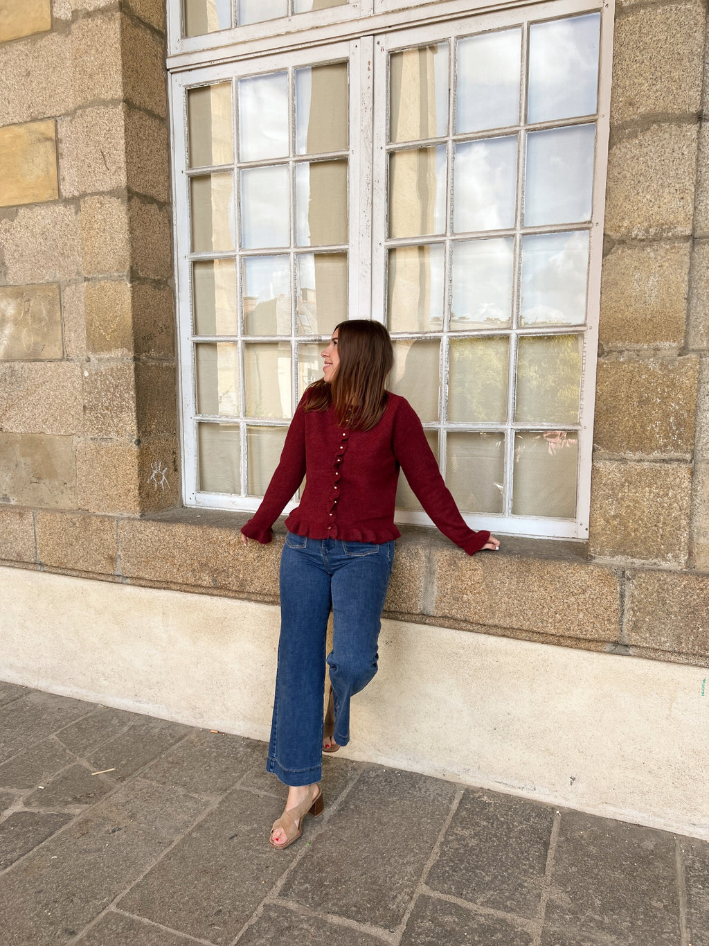 Maxine Burgundy Cardigan