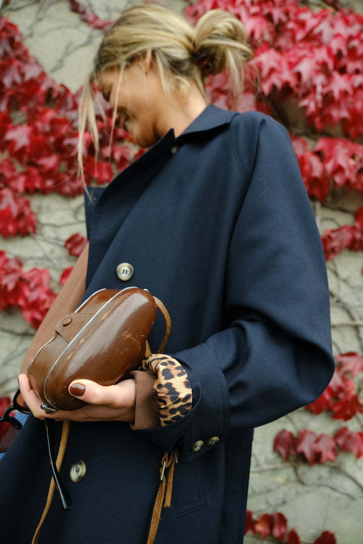Paul Trench Navy/Leopard