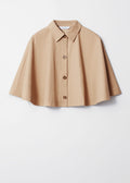 Calentador de cuello estilo plastrón - Capa color anacardo - Beige