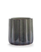 Glazed Shades - Pot De Fleurs - L - Grès - Bleu