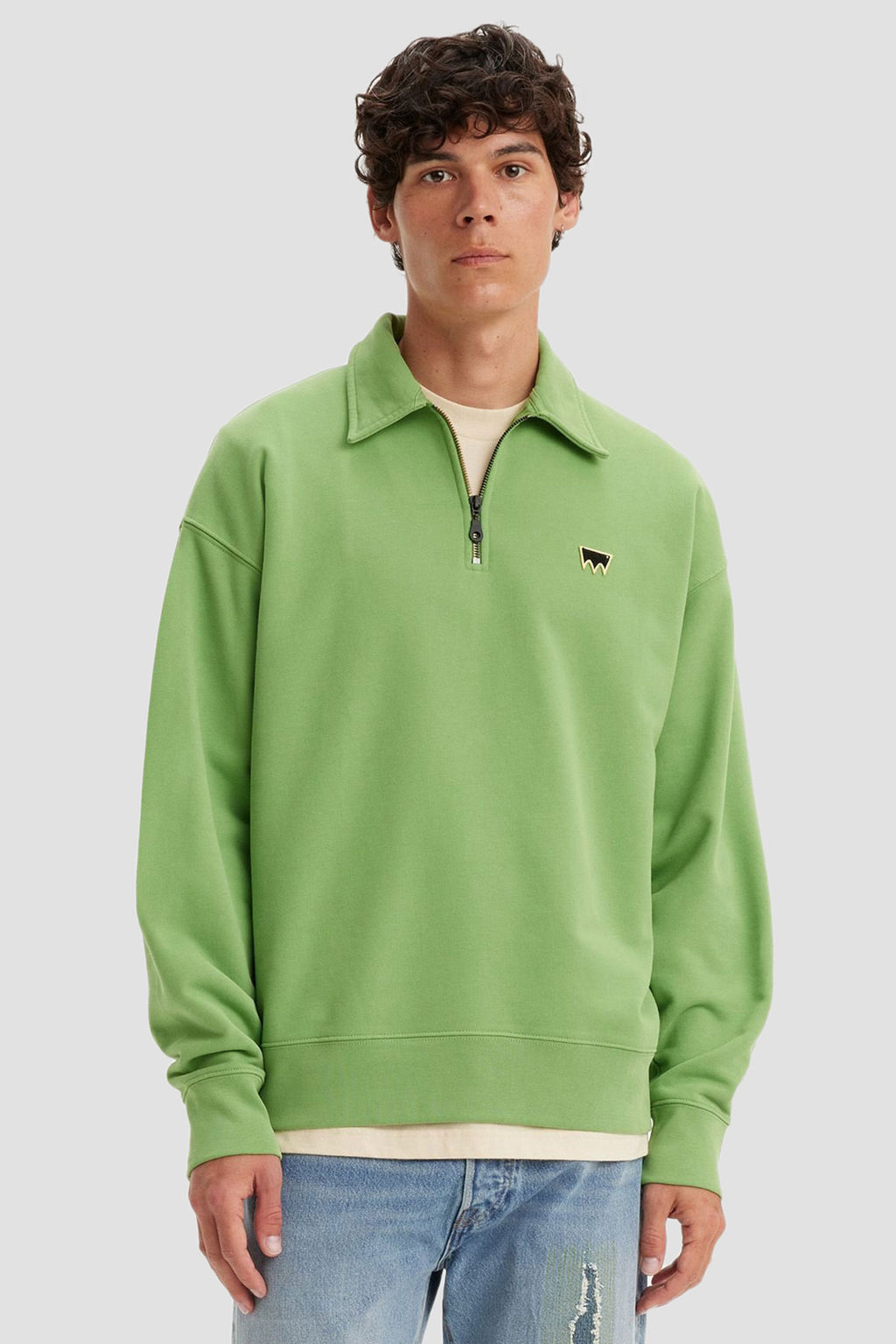 Levi'S Mikina Skate New Quarter Zip Greens