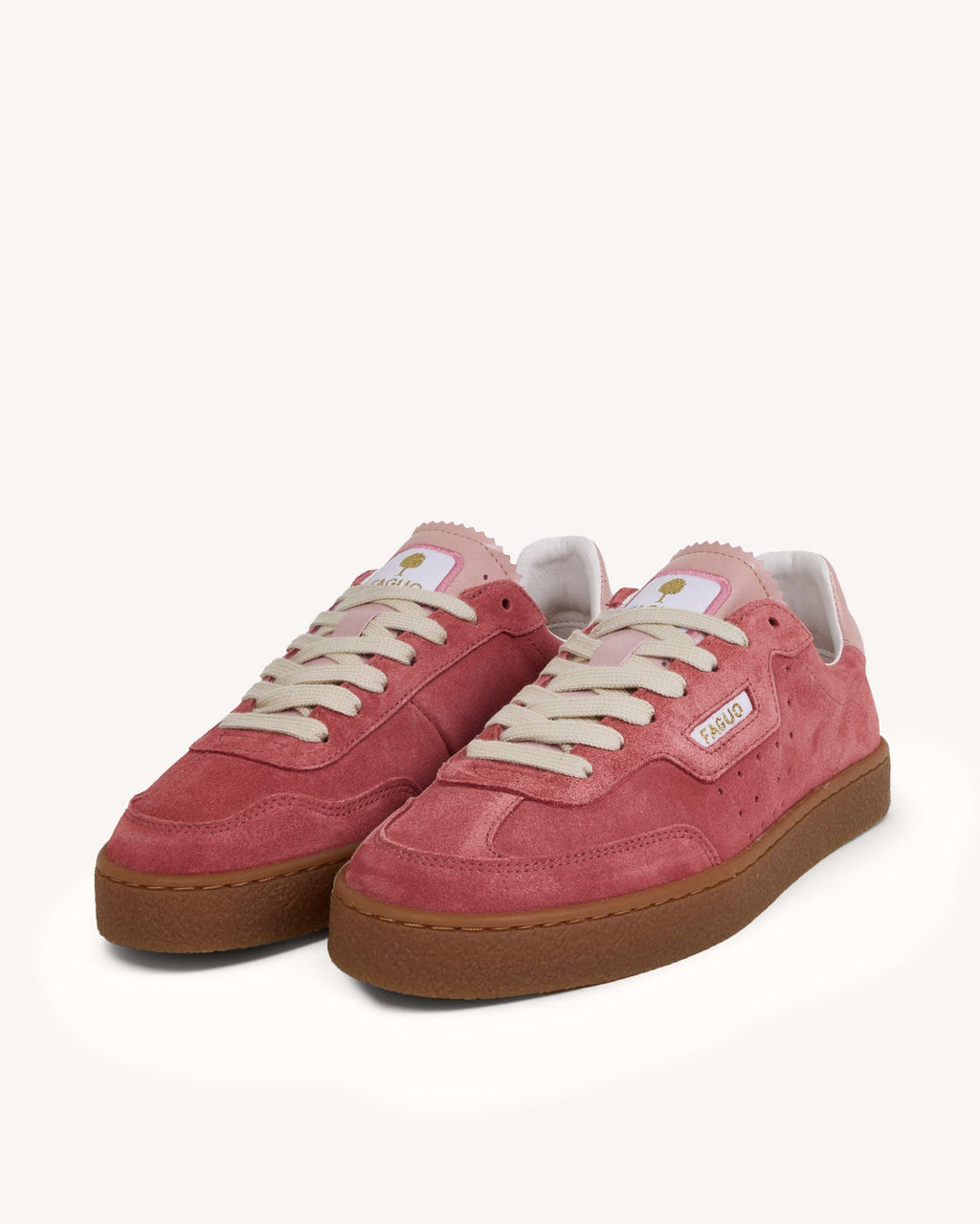 Zapatillas de piel de ante rosas
