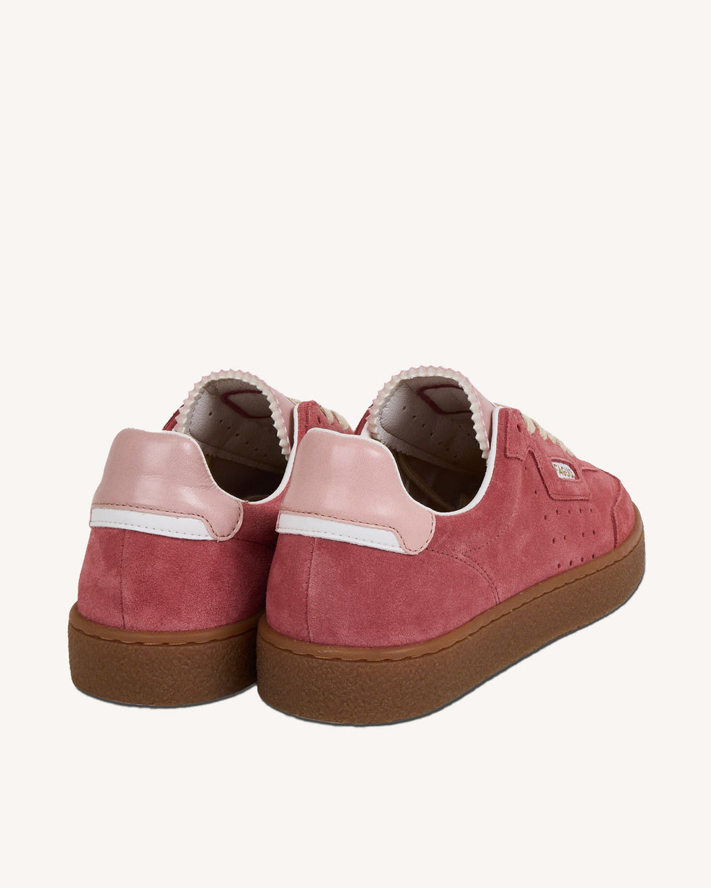 Zapatillas de piel de ante rosas