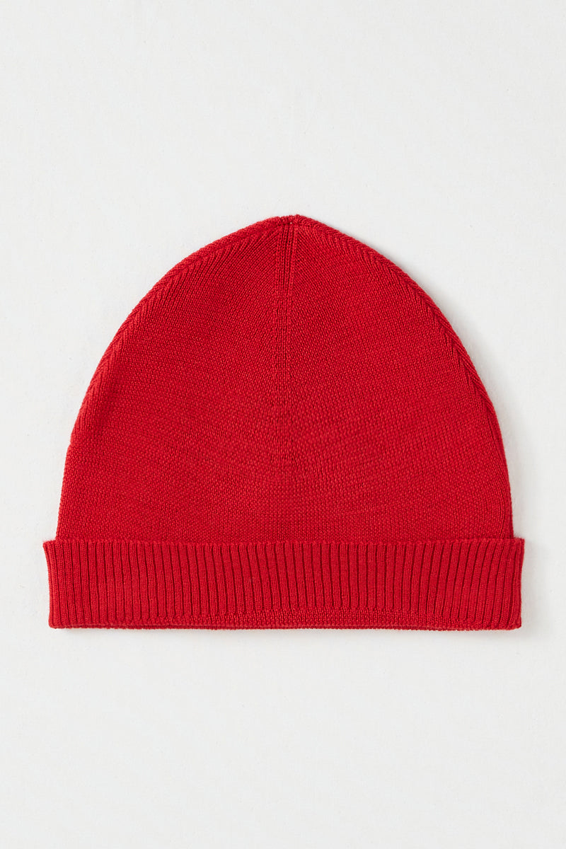 Wool Beanie - Red - Women