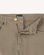 Jeans tapered beige in cotone