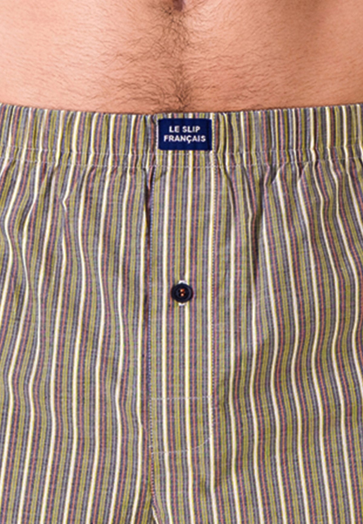 Caleçon Jacques Rayure Matelas En Coton - Orange Pur