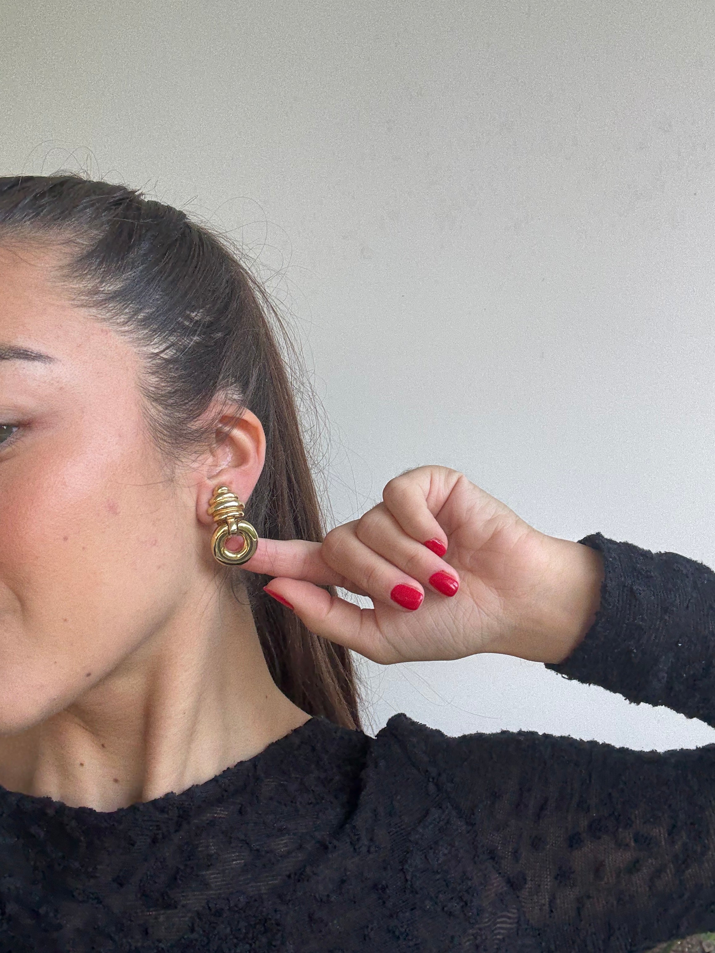 Pendientes Vintage - Colgantes Dorados