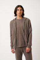 Gilet Zippé Capuche - Neurre - Taupe Chiné