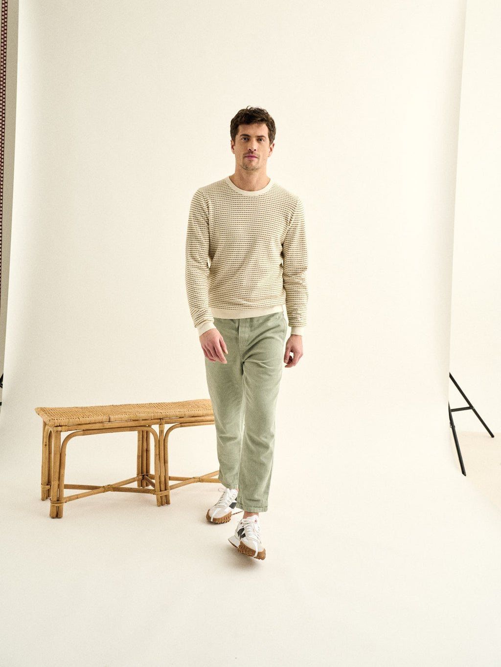 Bayan Jumper - White And Tapenade - Men