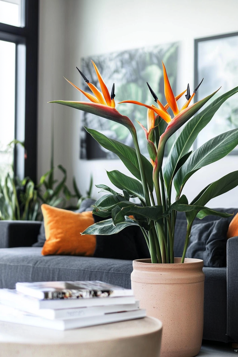 Strelitzia Reginae – Avec Fleurs – Plantes D’Intérieur