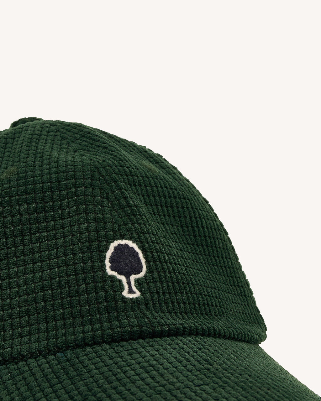 Gorra de terciopelo verde abeto