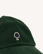 Gorra de terciopelo verde abeto