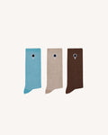 Lote de calcetines beige y camel