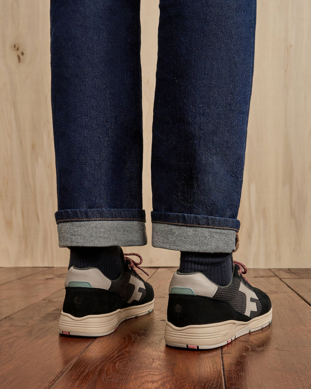 Black Suede Leather Trainers