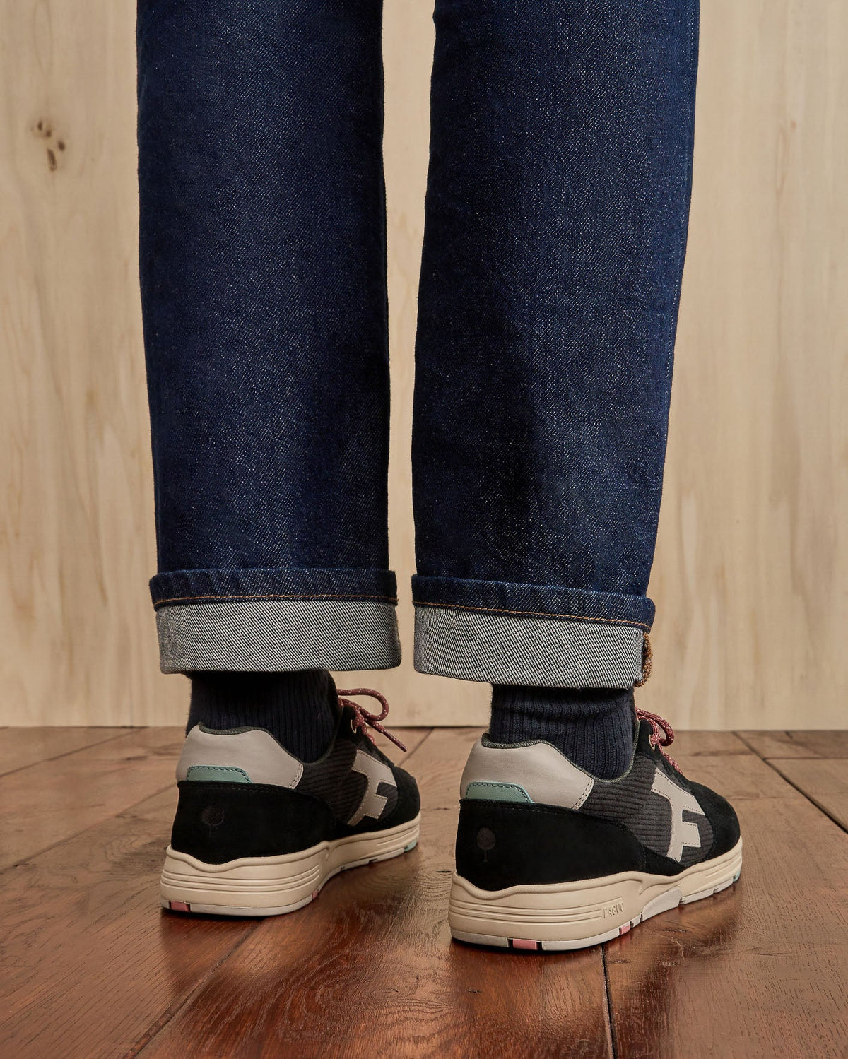 Black Suede Leather Trainers