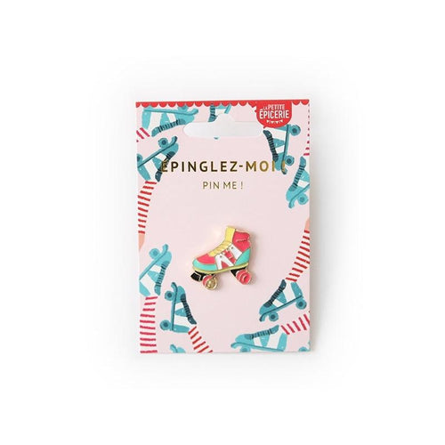 Comprar broche esmaltado con patín de ruedas vintage - 4,99 € online en La Petite Epicerie - Pasatiempos creativos