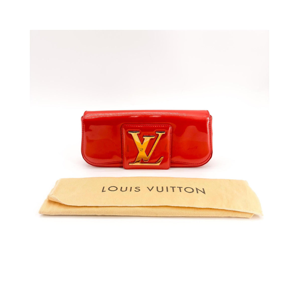 Pochette Louis Vuitton Sobe Clutch Cuir Verni - Rouge