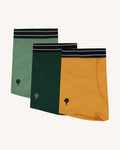 Pack de 3 bóxers caqui y amarillos