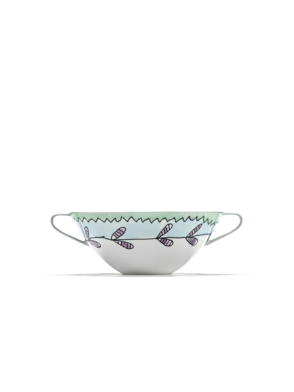 Midnight Flowers - Lot De 2 Consommés - Porcelaine Bone China - Blossom Milk