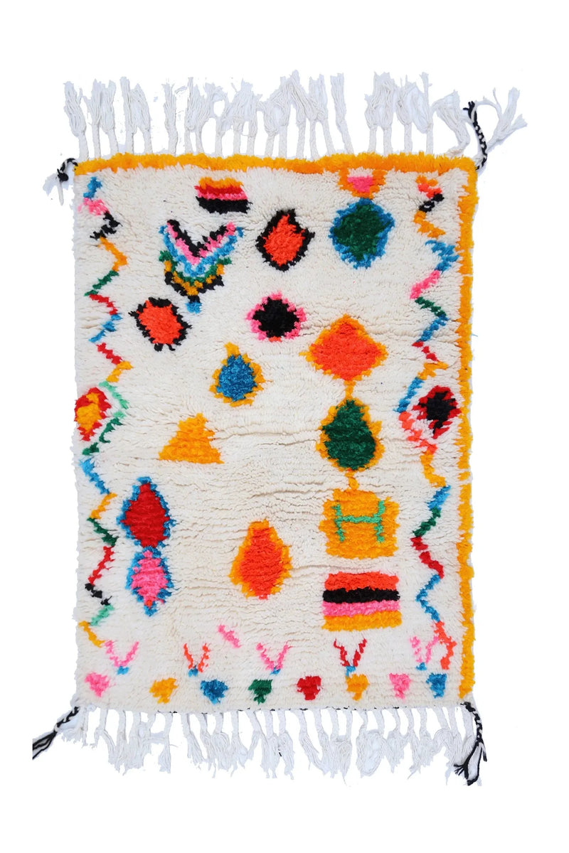 Tapis Berbère Coloré - 92 x 75 cm