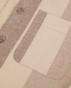 Sovracamicia in cotone cammello e terracotta