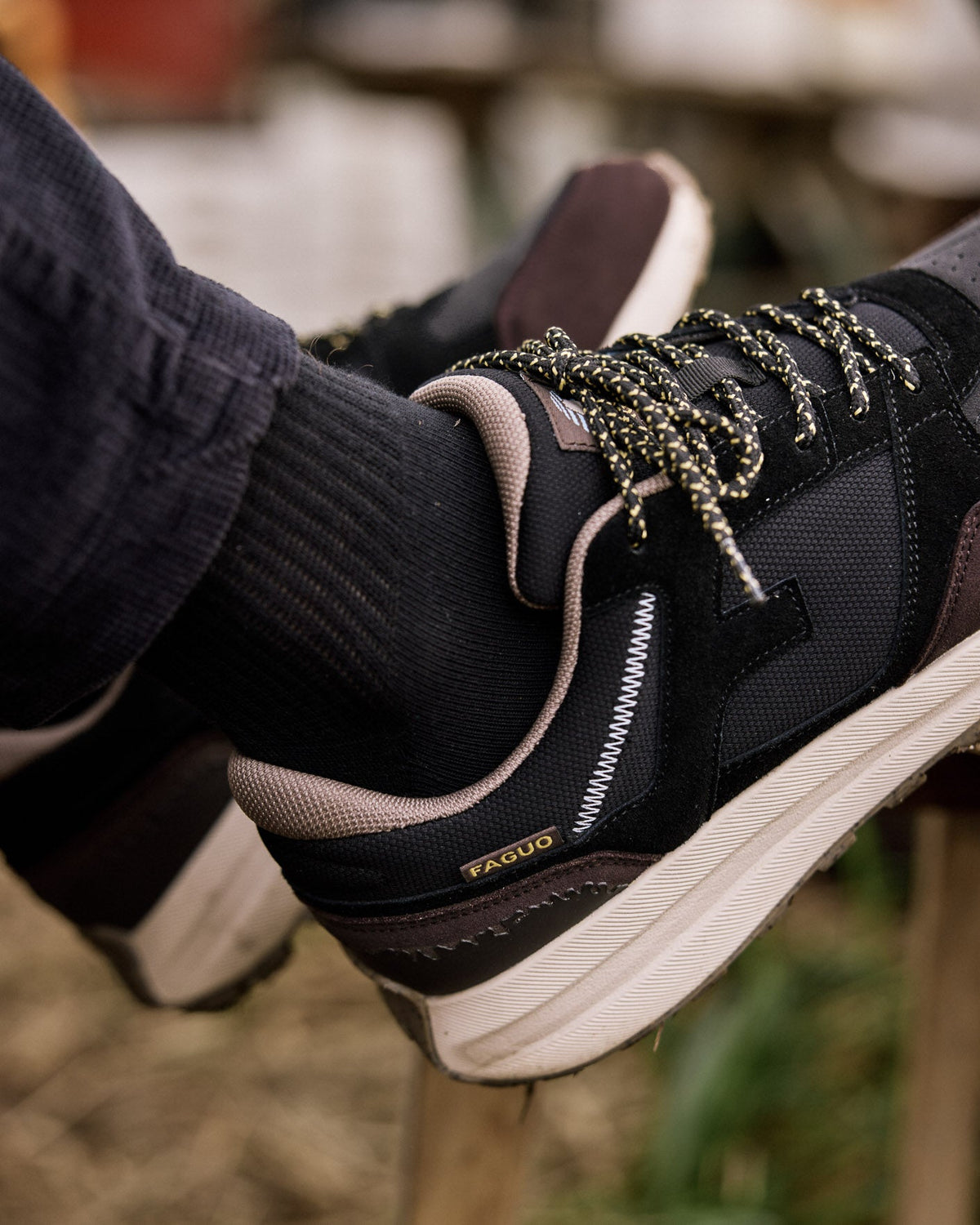 Baskets Noir Et Marron Foncé