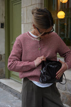 Red/Ecru Striped Clément Vest