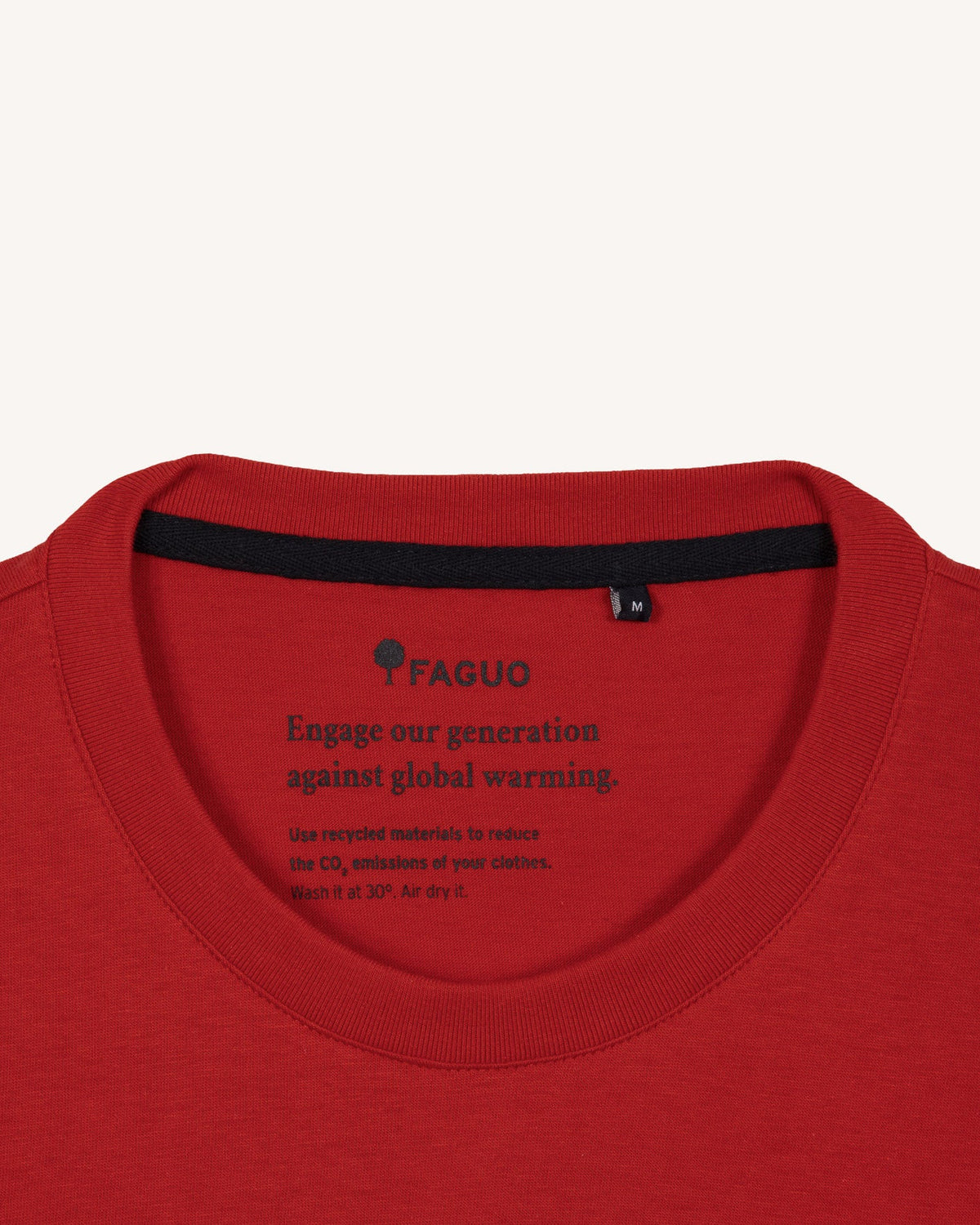 T-Shirt Rouge Foncé Coton