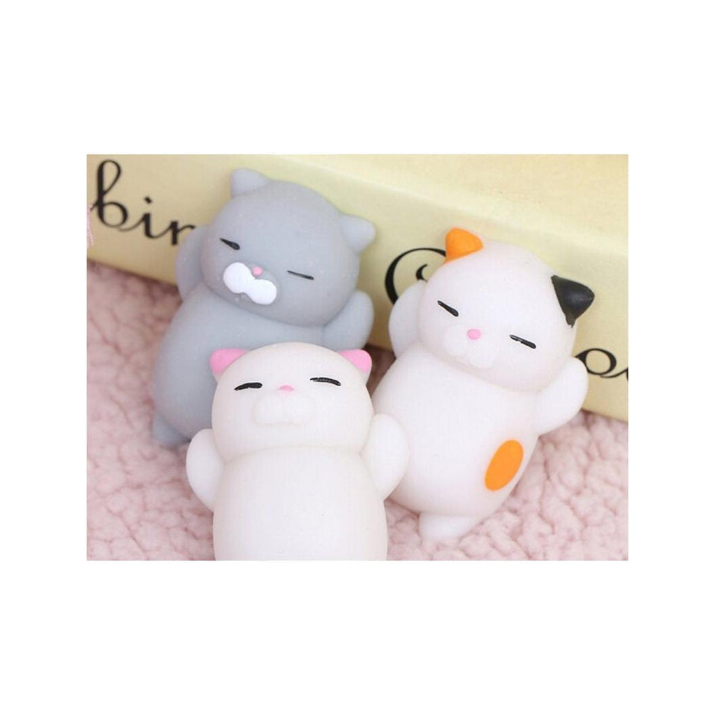 Mini Squishy Gato Gris Durmiendo - Antiestrés
