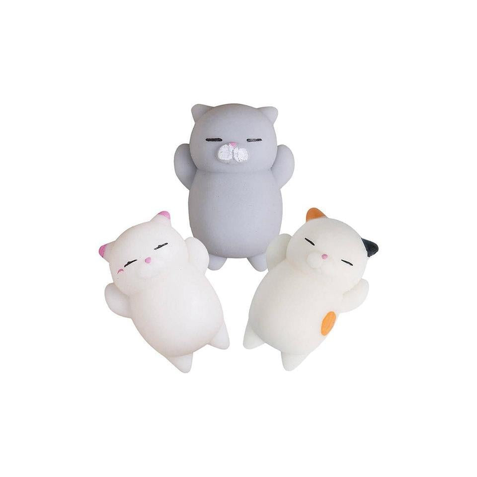 Mini Squishy Gato Gris Durmiendo - Antiestrés