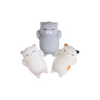 Mini Squishy Gato Gris Durmiendo - Antiestrés