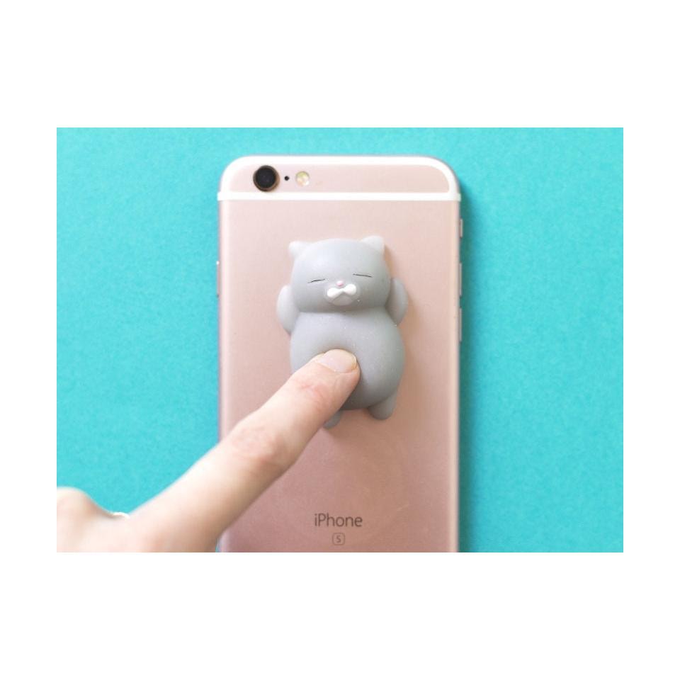 Mini Squishy Gato Gris Durmiendo - Antiestrés