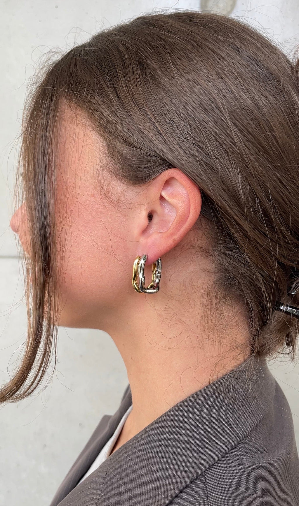 Boucles D'Oreilles Wave Oval