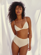 Basic White High Briefs