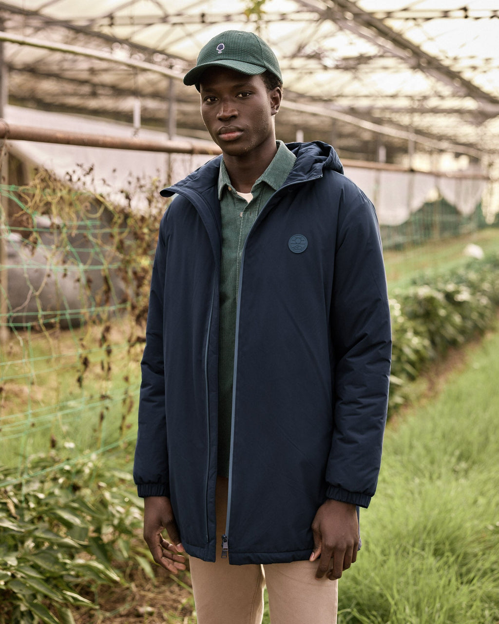 Parka Impermeable Azul Marino