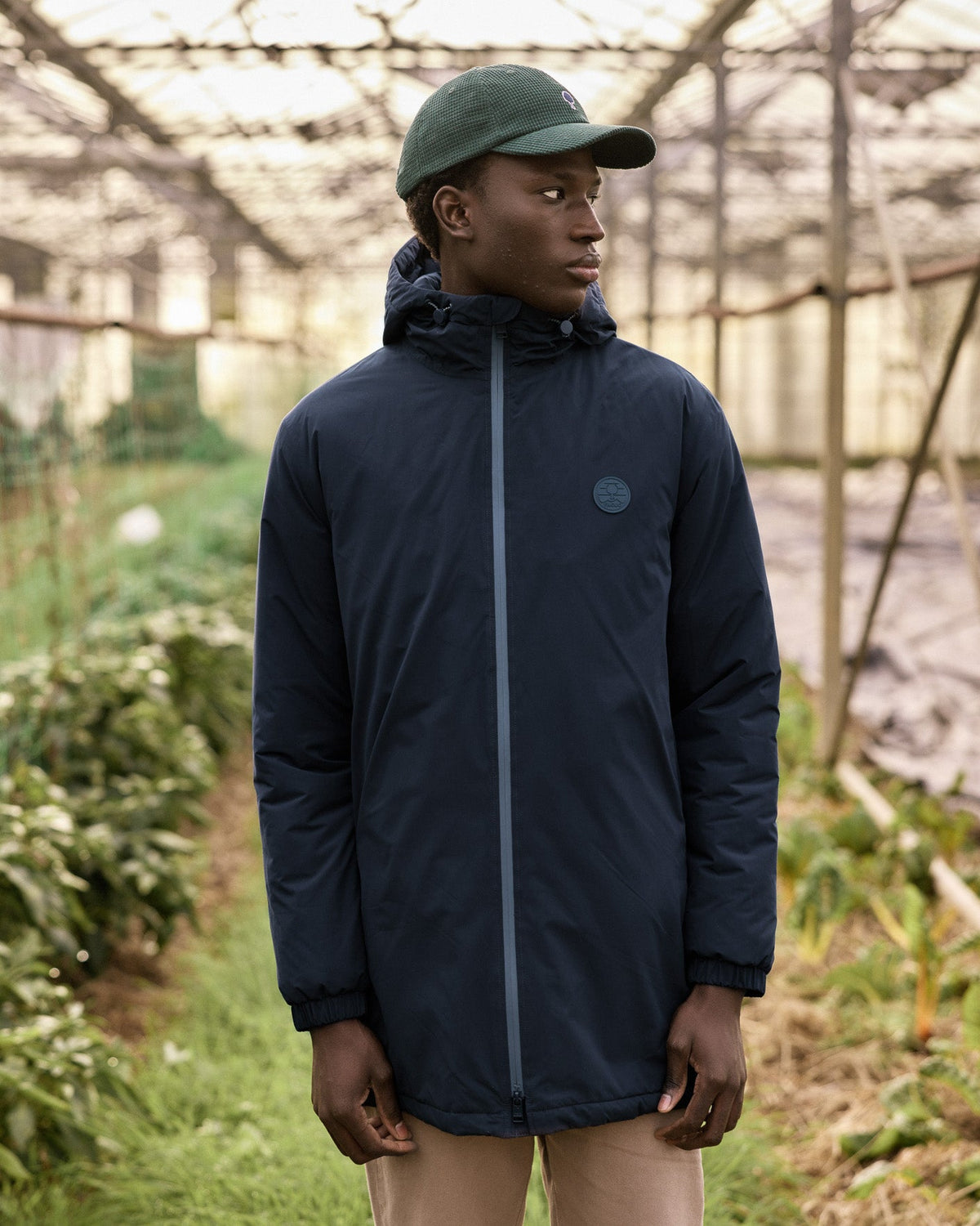 Parka Impermeable Azul Marino