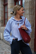 Madeleine Stripe Blouse Navy/White