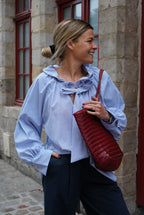 Madeleine Stripe Blouse Navy/White