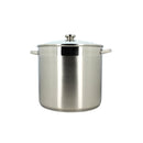 Stainless Steel Stockpot with Glass Lid - 32cm - 17L