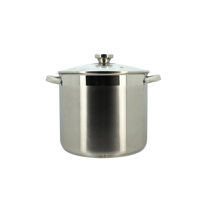 Stainless Steel Stockpot with Glass Lid - 24cm - 9L