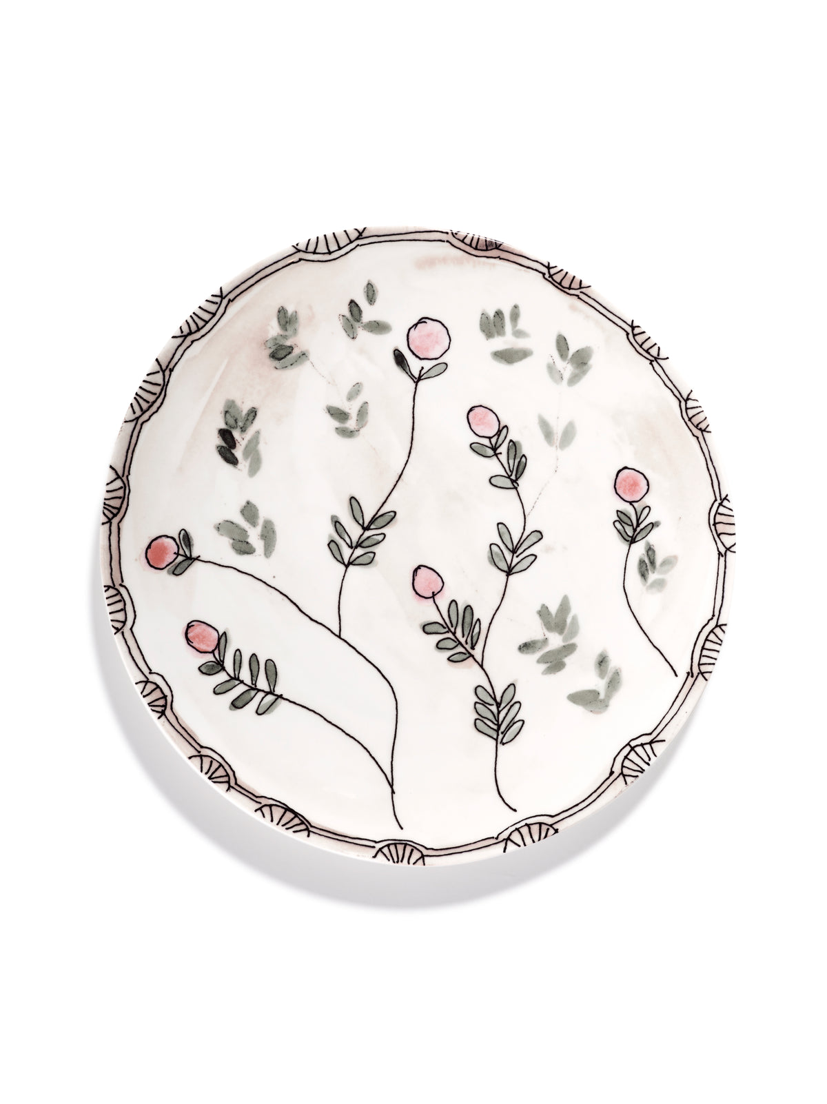 Midnight Flowers - Lot De 2 Plats De Service - S - Porcelaine Bone China - Mirtillo Nude
