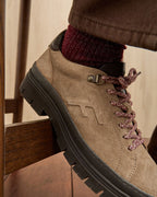 Beige Suede and Leather Shoes
