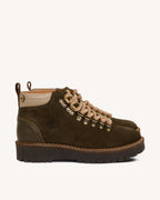 Scarpe in pelle scamosciata kaki chiaro