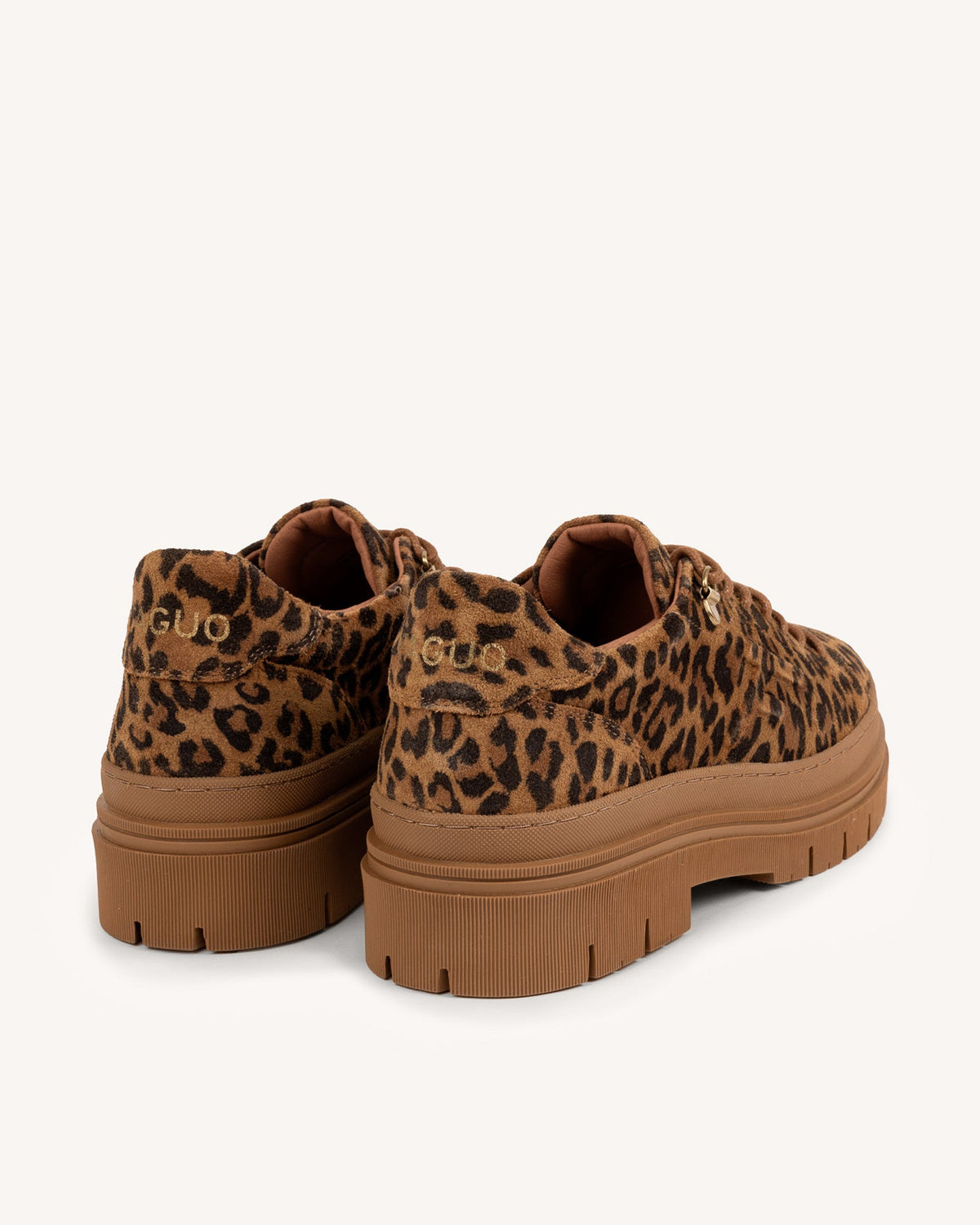 Leopard Leather and Suede Shoes