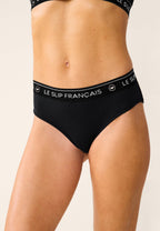 Slip A Vita Alta In Cotone - Nero