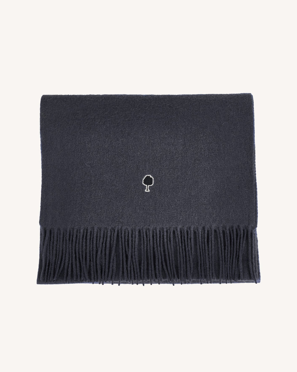 Sciarpa in lana blu navy e blu