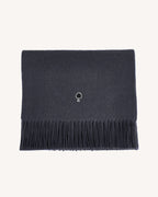 Sciarpa in lana blu navy e blu