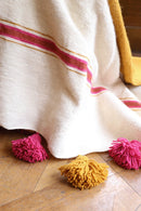Plaid Berbère Pompon Bicolore